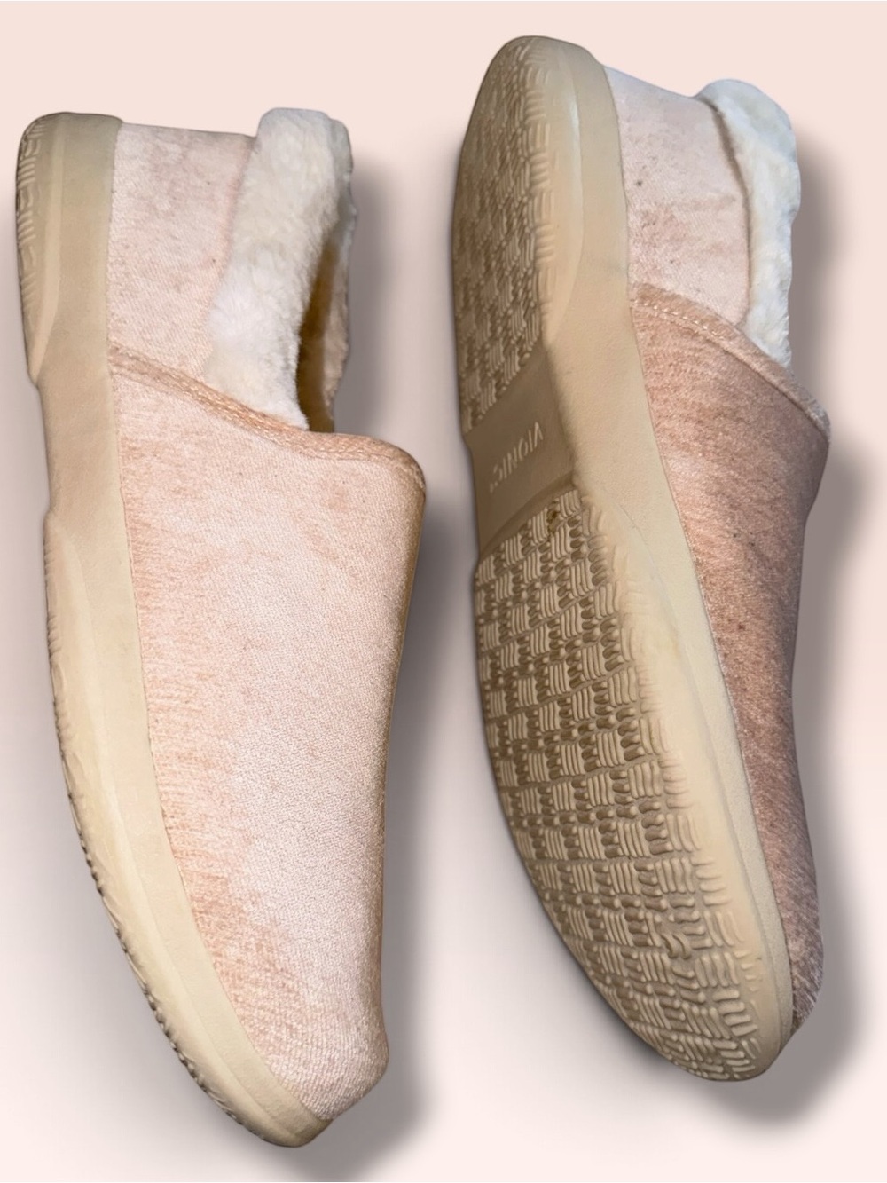 Vionic Clare Slip-On Fleece Lined Slippers - Light Pink - Picture 4 of 9